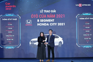 Honda CR-V và Honda City nhận Giải thưởng “Ôtô của năm” phân khúc xe Crossover cỡ C và phân khúc xe gầm thấp cỡ B năm 2021