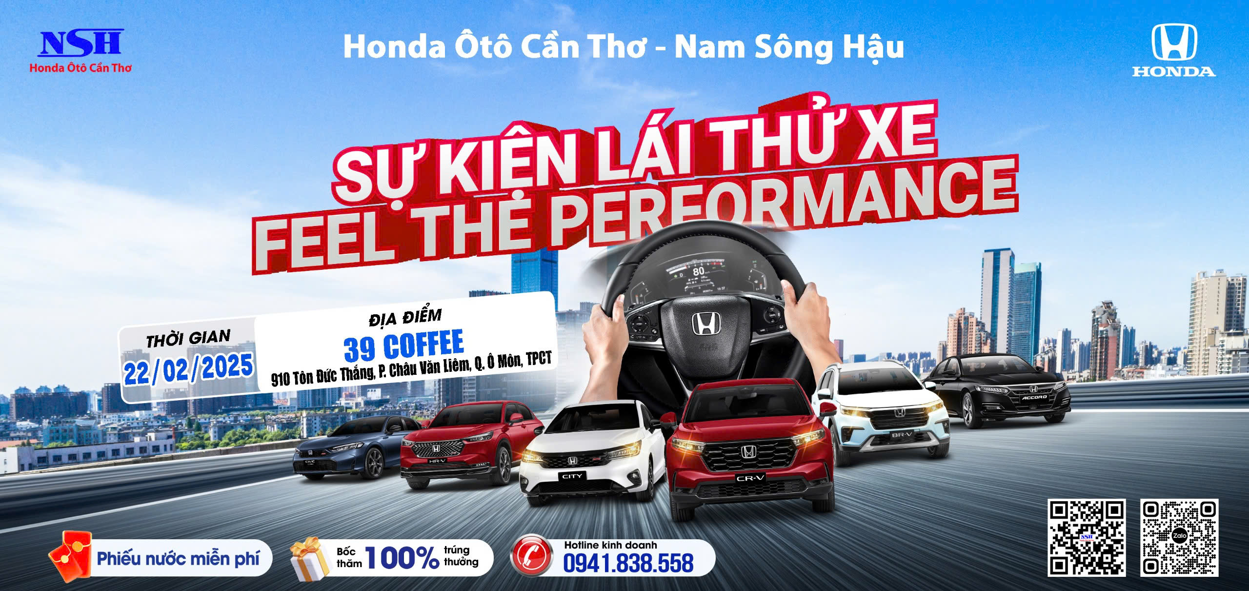 [ SỰ KIỆN SẮP DIỄN RA ] FEEL THE PERFORMANCE : Trải nghiệm cảm giác vận hành vượt trội tại Quận Ô Môn, Thành Phố Cần Thơ [22.02.2025]