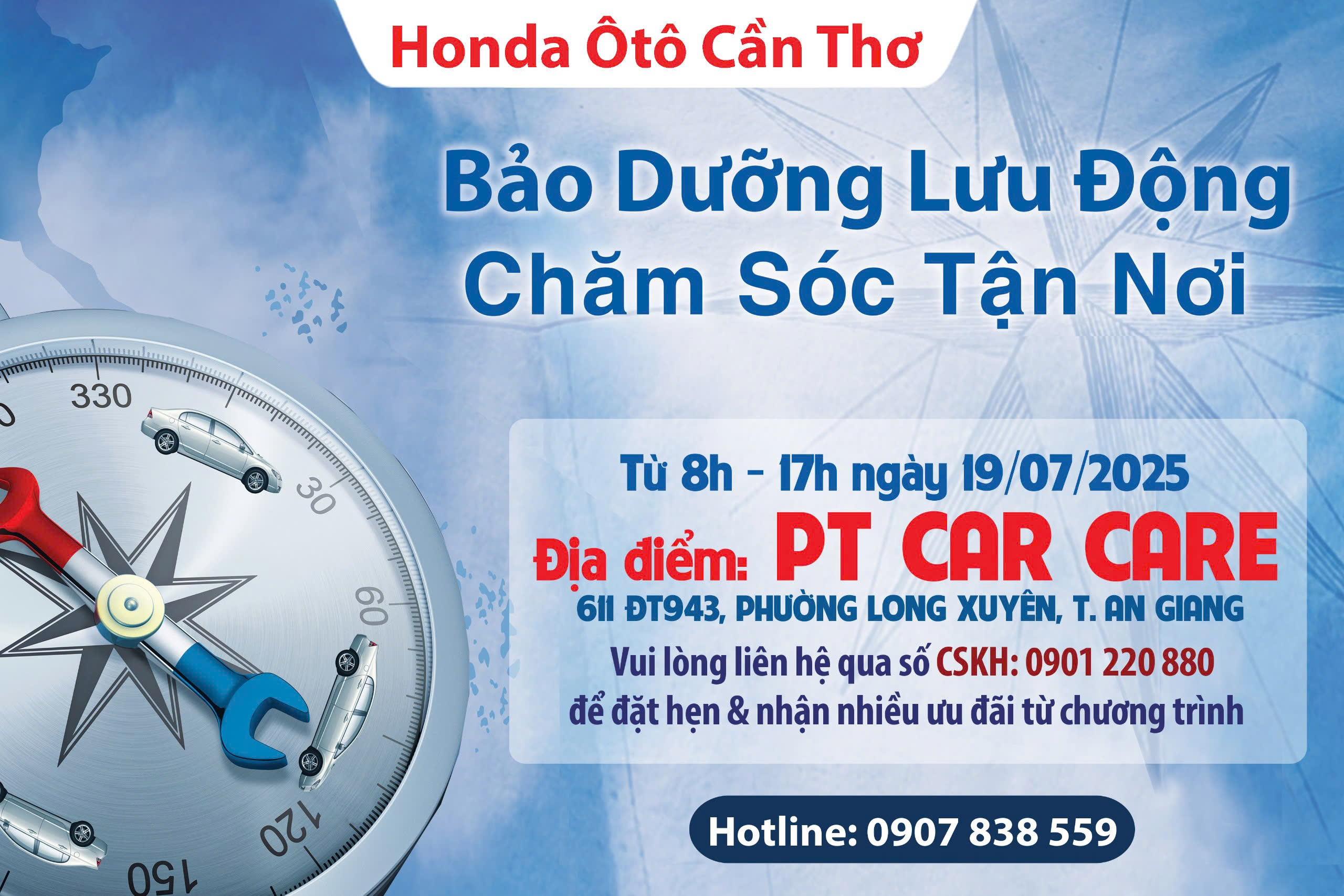BẢO DƯỠNG LƯU ĐỘNG CÙNG HONDA ÔTÔ CẦN THƠ – CÓ MẶT TẠI PHƯỜNG LONG XUYÊN, AN GIANG!