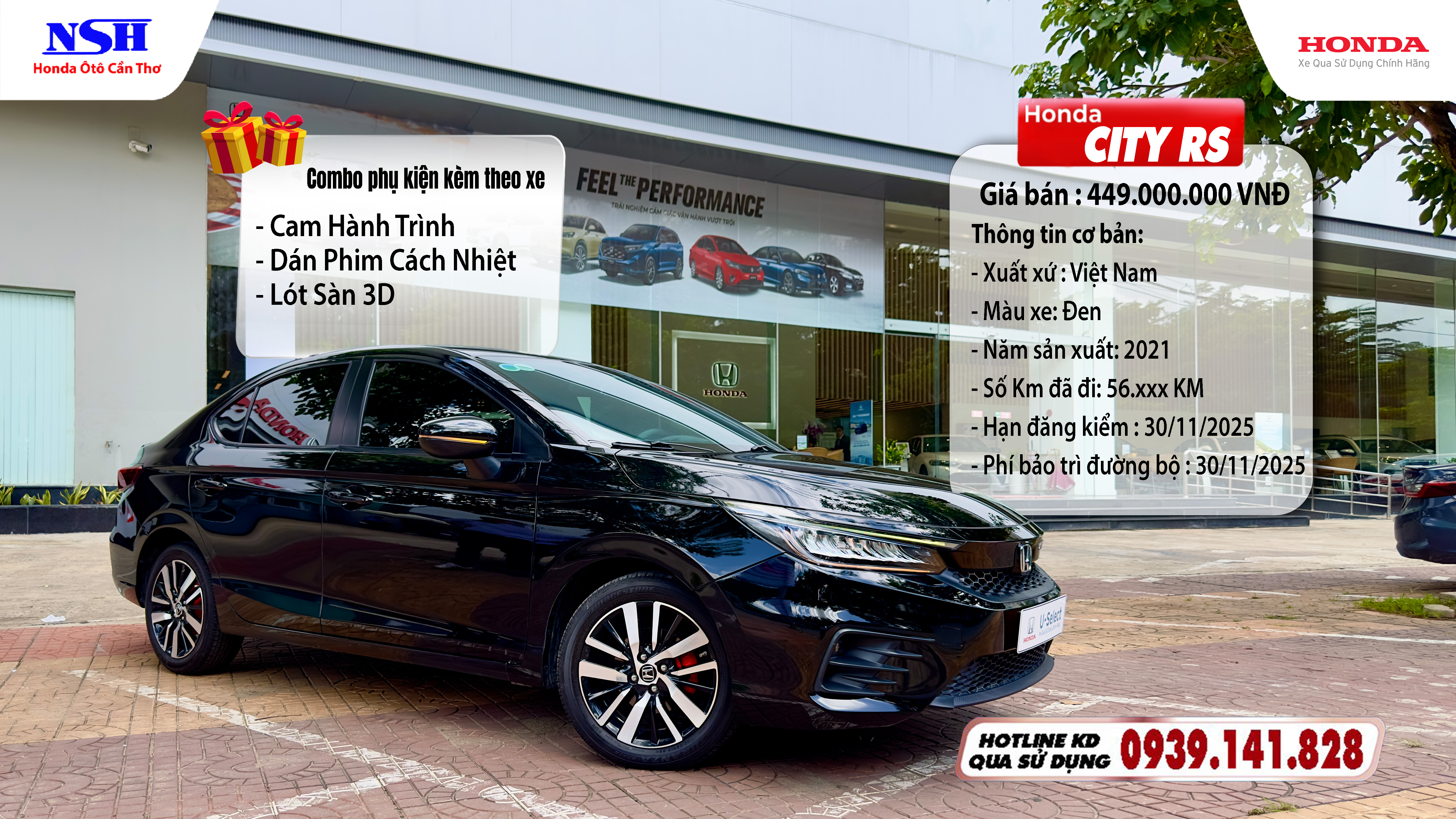 HONDA CITY RS MÀU ĐEN NĂM SẢN XUẤT 2021 (Đã Bán)