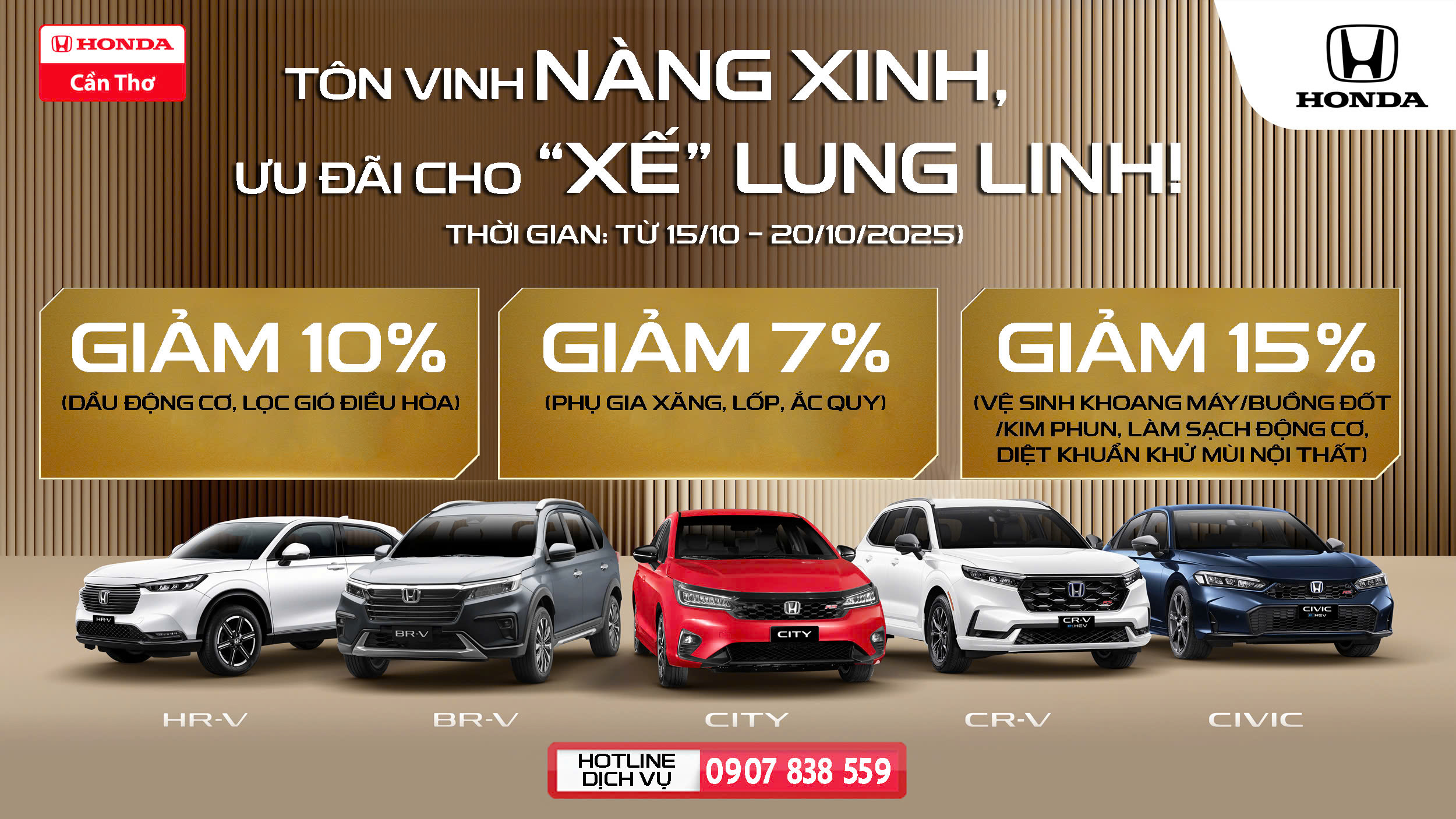 TÔN VINH NÀNG XINH, ƯU ĐÃI CHO “XẾ” LUNG LINH!