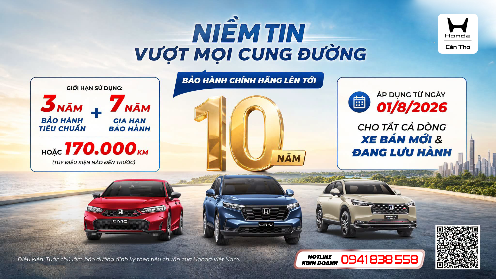Honda Việt Nam giới thiệu chương trình bảo hành chính hãng lên tới 10 năm dành cho khách hàng Ôtô