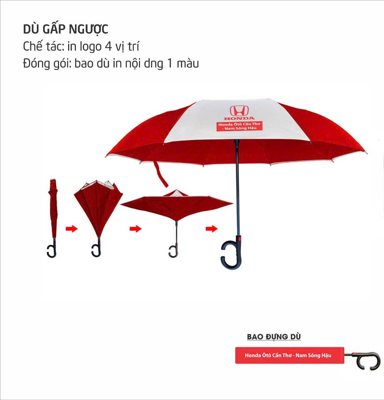 DÙ GẤP NGƯỢC HONDA